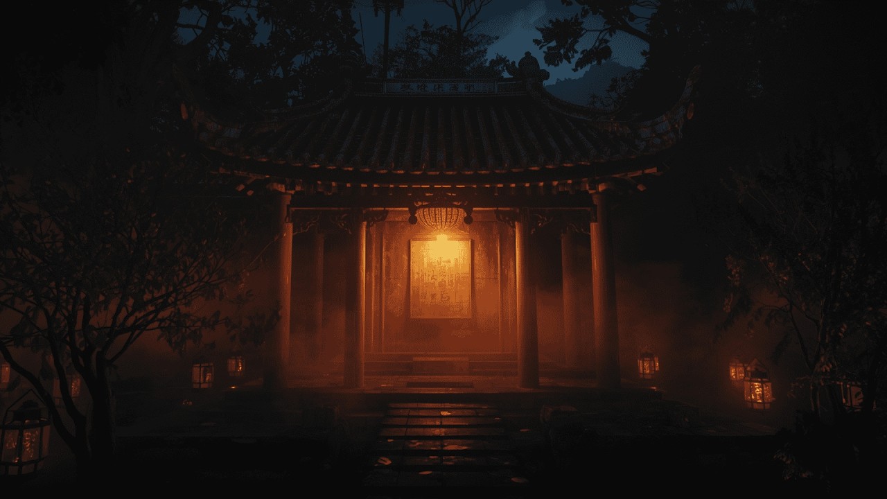 Lanterns of the Forgotten Shrine – 3 Hour Cinematic Eastern Night Ambient | Dust of Empires Music