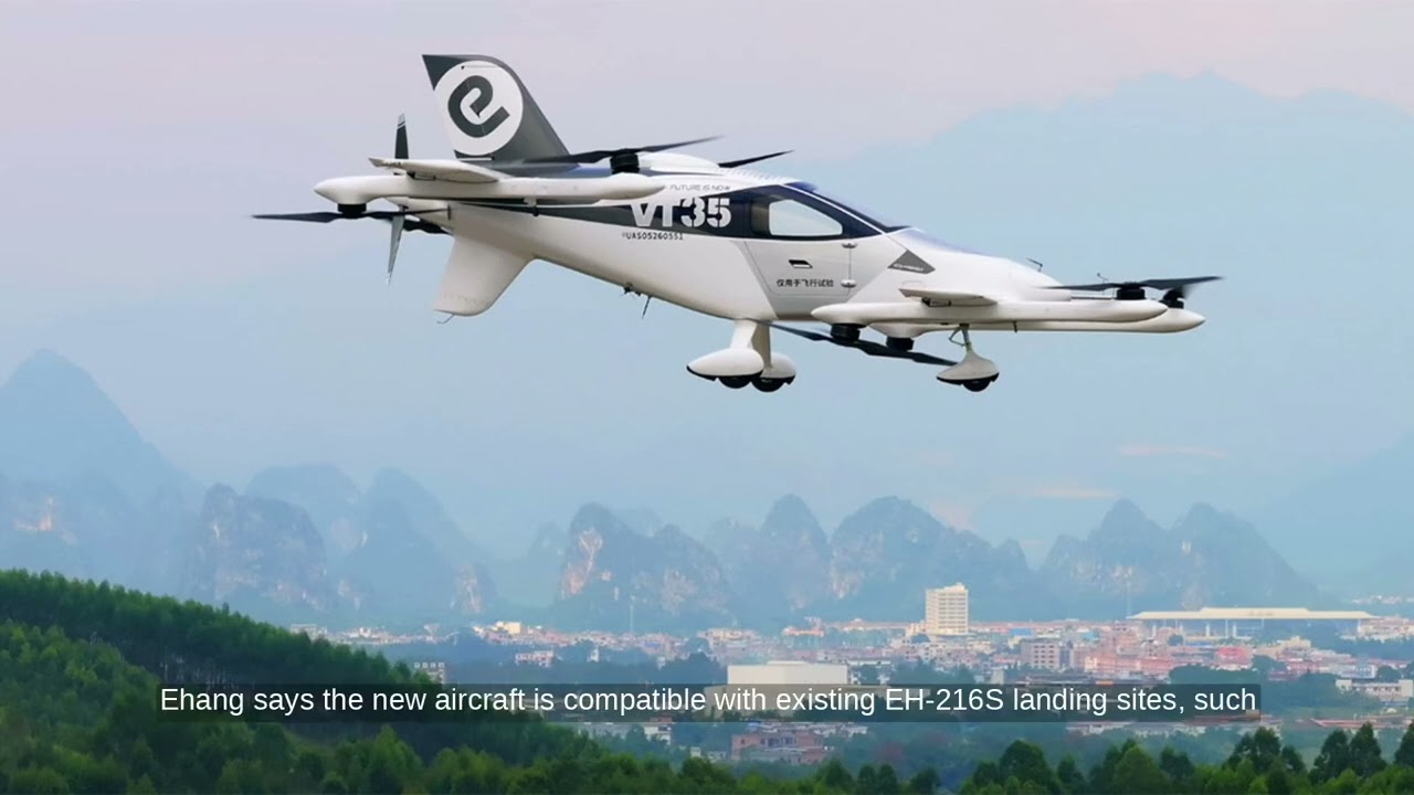 Ehang Unveils VT35 eVTOL: 200 km Range Explained