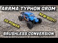 Arrma Typhon Grom Brushless Conversion and Proline VW Bug Body!