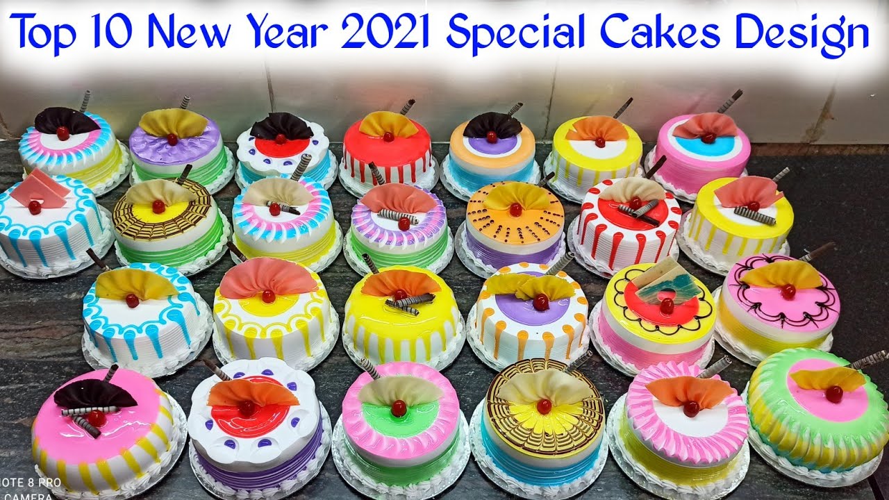 Top 10 New Year 2021 Special Cakes Design | Happy New Year Cake ...