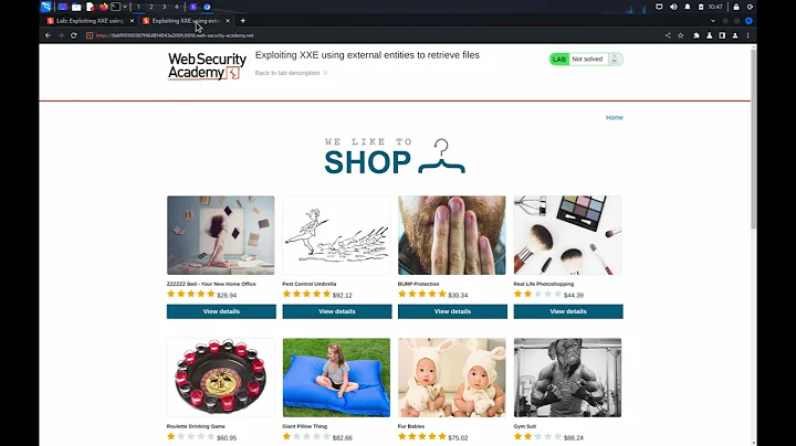 Testing for XXE injection vulnerabilities with Burp Suite