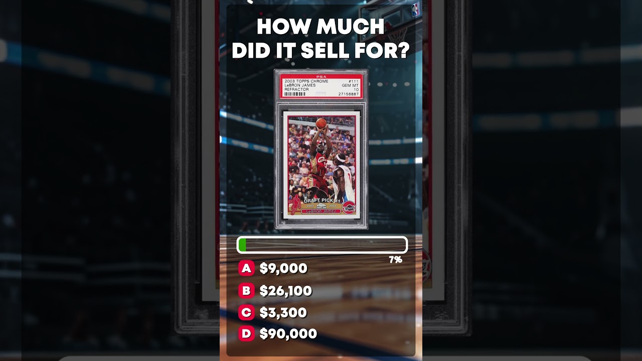 Do You Know How Much A 2003 Topps Chrome LeBron James Rookie Card Refractor  graded PSA 10 is Worth? - YouTube