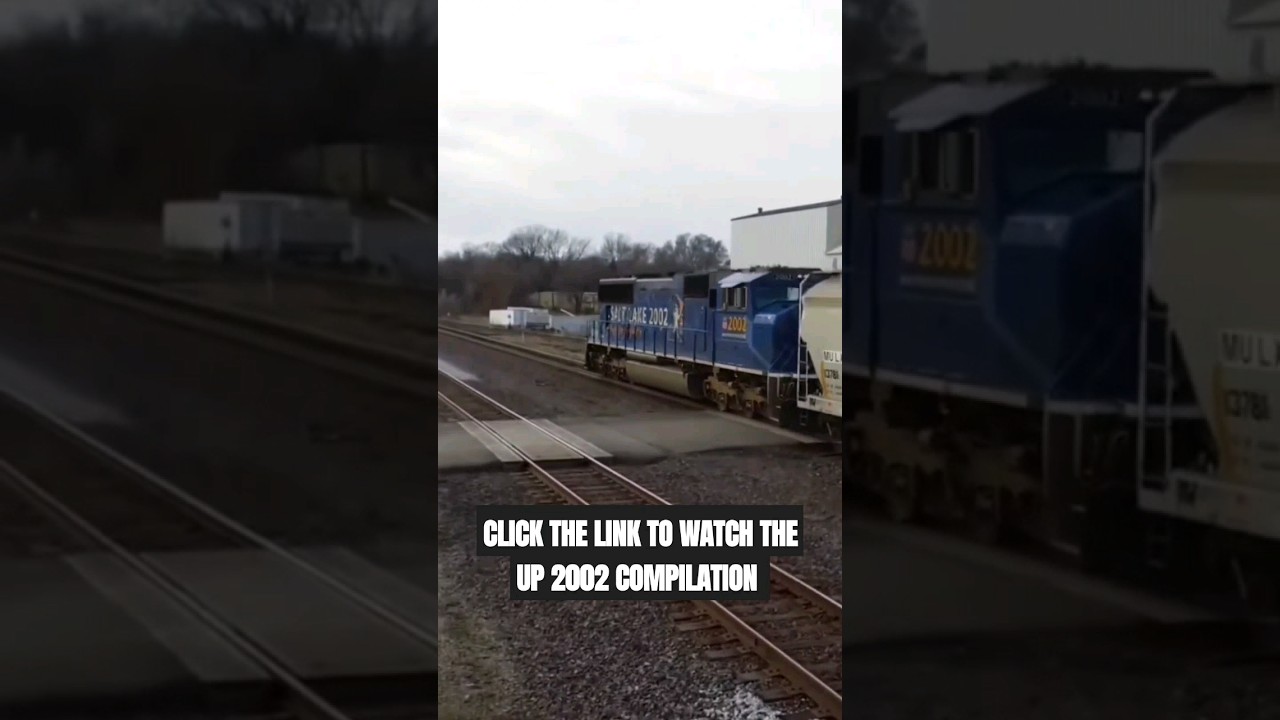 UP 2002 SPOTTED BY A DRONE IN PERRY ON THE KANSAS SUBDIVISION! SPRING 2023! 