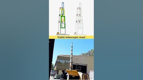 Cable telescopic Mast Working Animation #3dcad #cable #telescopic #mechanical #engineering #protools