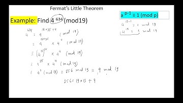 Fermat’s Little Theorem with examples