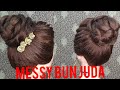 High Messy Bun Hair Style | How To Make  Messy Bun  juda for girls simple and easy
