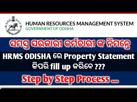 How to add property statement in HRMS Odisha