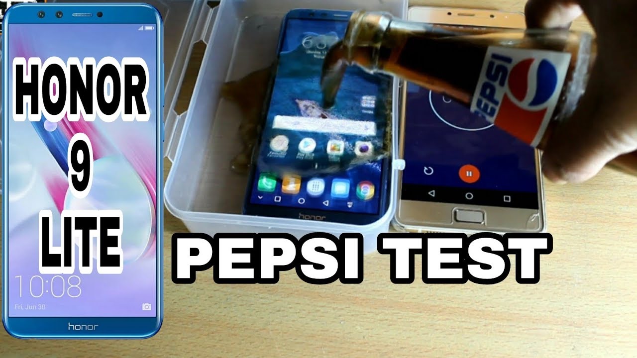HONOR 9 LITE LIQUID TEST: 30 SECOND UNDER PEPSI