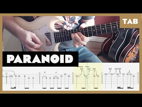 Paranoid Black Sabbath Cover | Guitar Tab | Lesson | Tutorial