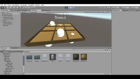 Unity Whack A Diglett game in progress (mechanism)