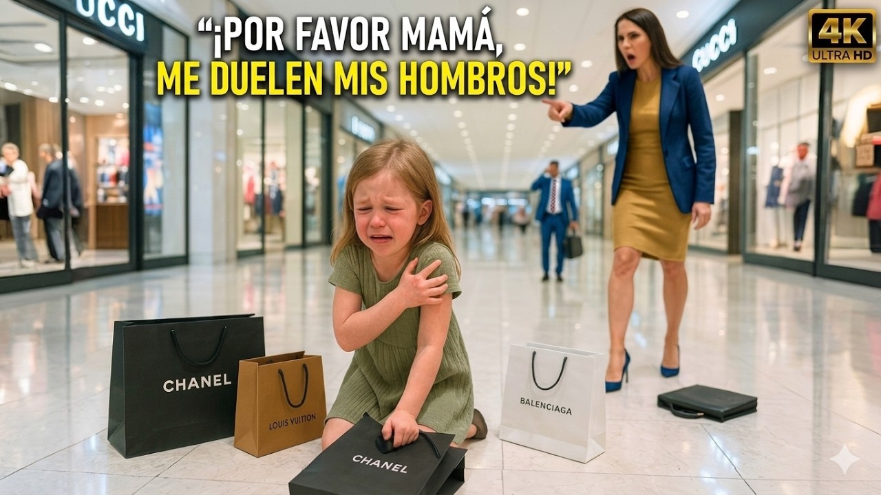 Niña sollozaba:“¡Me duelen los hombros!”Cargaba las compras  madrastra.hasta volverse millonaria.