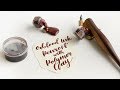 Oxblood Ink Spill Pen Rest with Polymer Clay and Resin