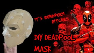 Make Deadpool Mask With Cardboard(DIY TUTORIAL WITH TEMPLATES)