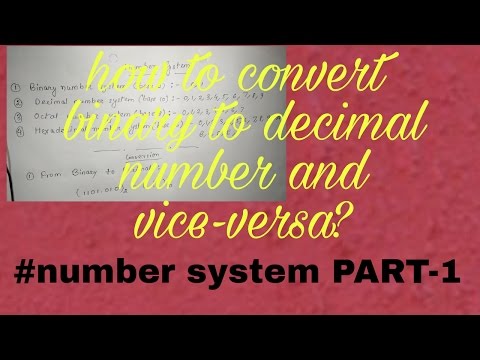 how to convert binary to decimal and vice-versa?