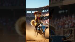 "Cowboy Bunny Rides the Cyber Bull 🐰🤠⚡"#shorts #trending #viral #aishorts