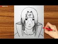 Easy Anime Drawing || How to Draw Itachi Uchiha step by step || Easy Drawing ideas for Beginners