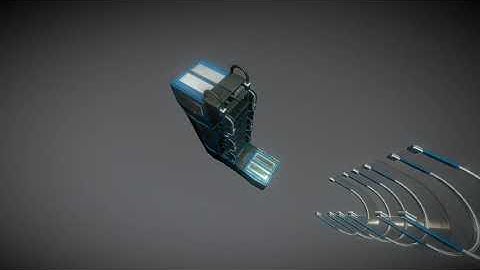 Modular Sci-Fi Ladders Blue Version - Perspective 2