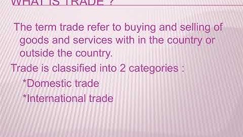 International trade environment