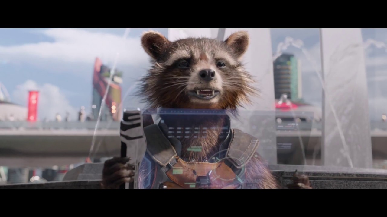 GUARDIANS OF THE GALAXY 2014 ENTRY OF ROCKET RACCOON FUNNY SCENE ...