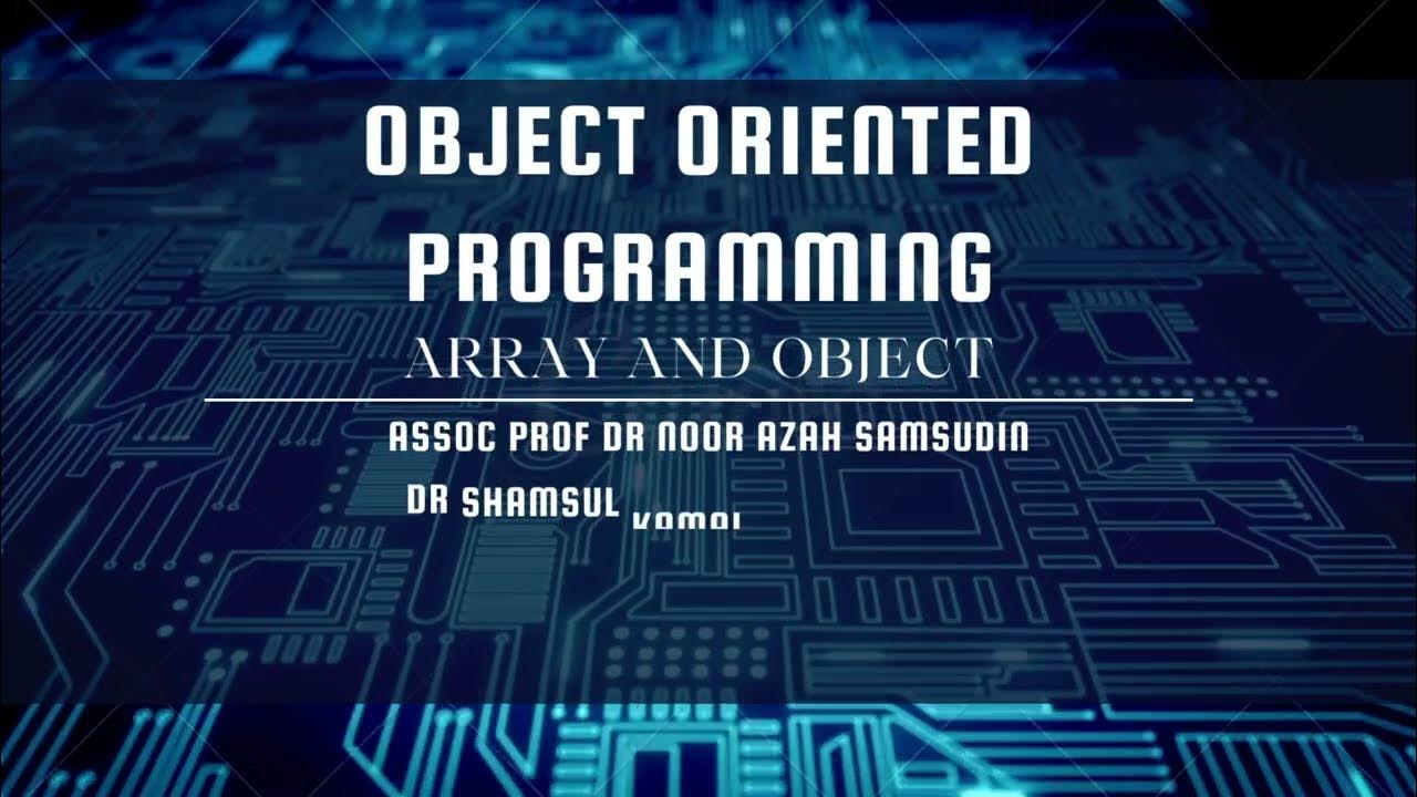 OBJECT ORIENTED PROGRAMMING (OOP) - ARRAY AND OBJECT - YouTube