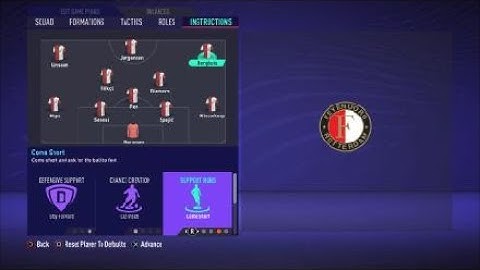 FIFA 21 Custom Tactics - Recreate 4-3-3  of Feyenoord + Instructions - Replicate real system