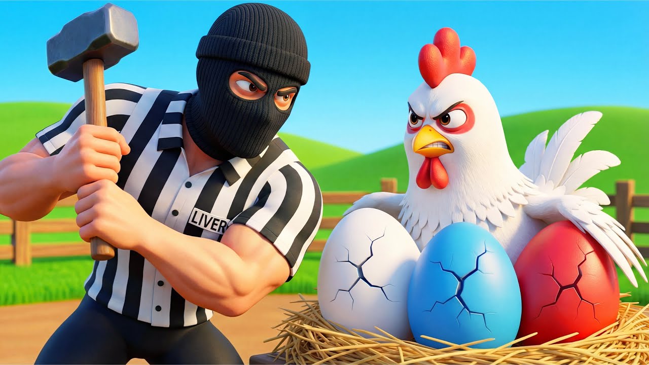 😱Mother Hen Is Angry! Thief Stole All 3 Eggs 🐣🥚🐣 From Old MacDonald's Farm | Police Arrested Him