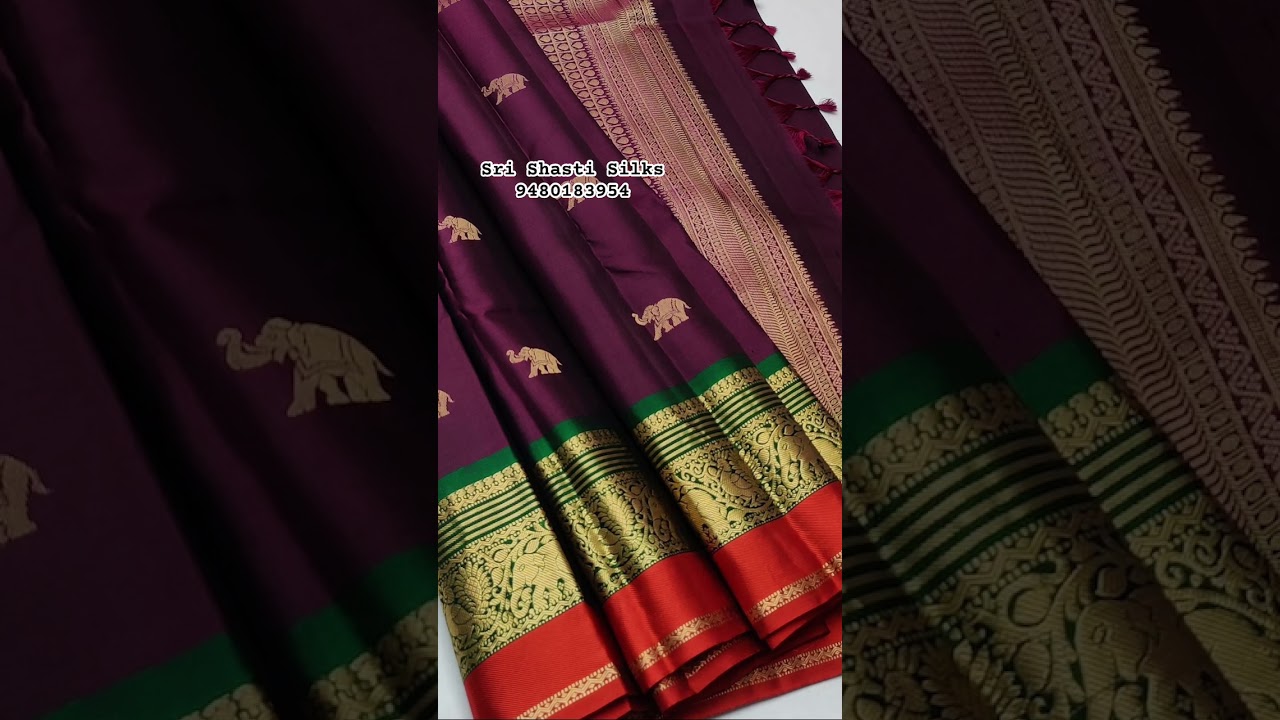 Pure Kanchipuram Silk Sarees dm 9480183954 