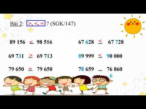 Tuần 28 Lớp 3 Môn Toán Bài So sánh các số trong phạm vi 100000