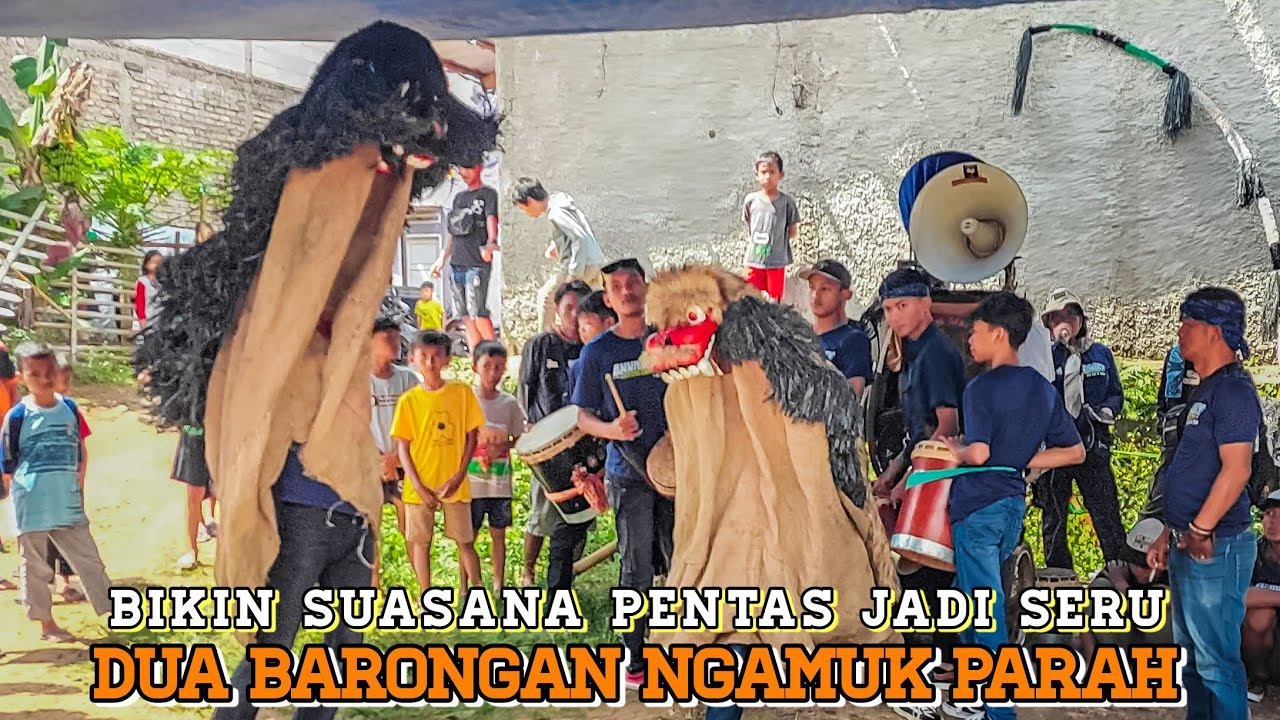DUA BARONGAN NGAMUK PARAH.. BIKIN SERU SUASANA PENTAS | SENI REAK PUTRA TUMARITIS