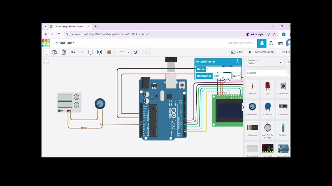 Digital voltmeter tinker cad connection✨