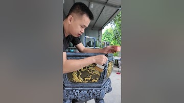 Cách sơn hoa văn chậu những chỗ khó sơn #khuonchau #diy #khuonchautienyen