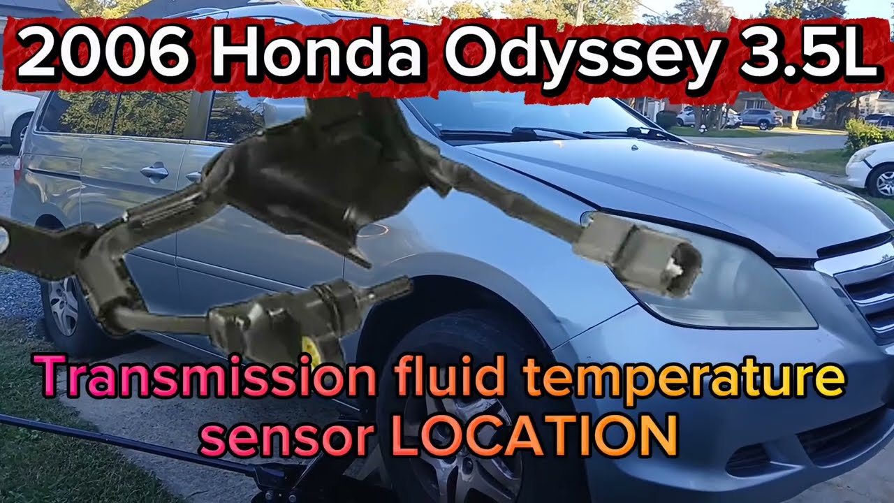 Расположение датчика температуры трансмиссионной жидкости Honda Odyssey 3.5L 2005-2010 гг. (3-е п...