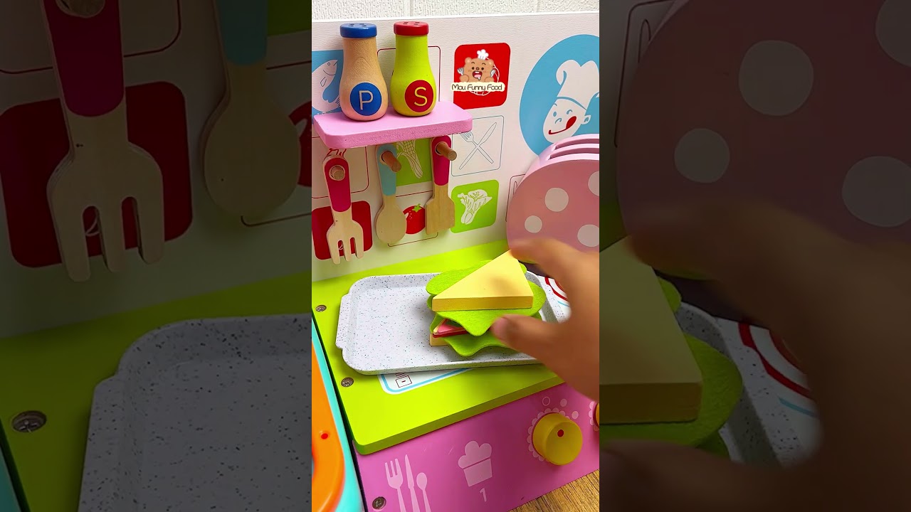 ASMR Hello Kitty Kitchen play set mini oven dimsum 