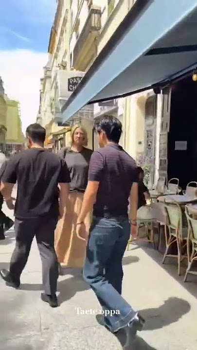 Taehyung leaving the restaurant 🤪 #v #bts #taehyung #celine