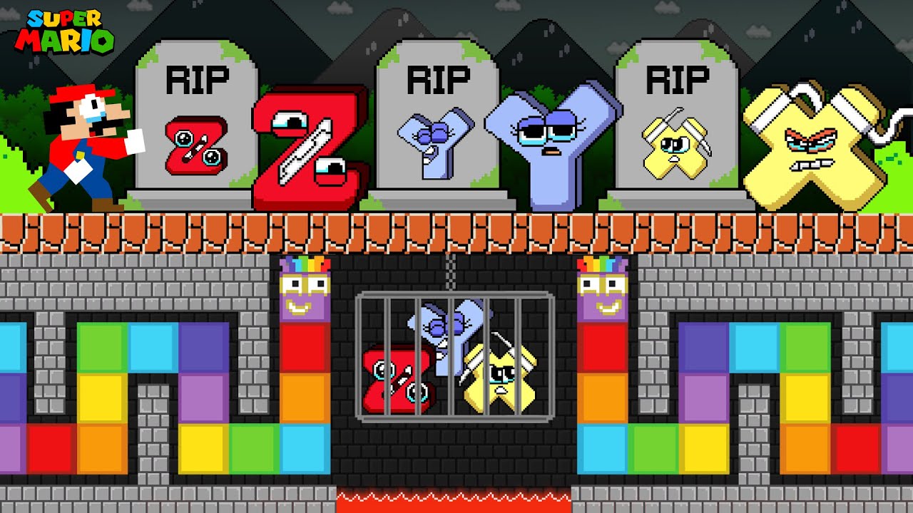 Mario's Missing Alphabet Lore Babies (A - Z...) But it's Reverse vs. Numberblocks Snake Calamity!