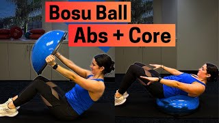 Bosu Ball Abs + Core, 12 Minute Abdominal Half Exercise Ball Workout