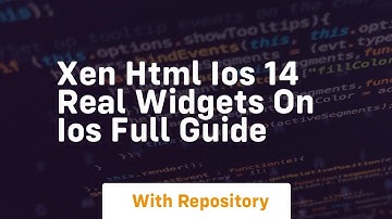 Xen html ios 14 real widgets on ios full guide
