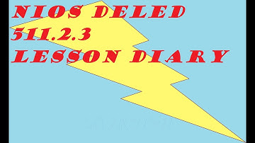BRILLIANT SOLUTIONS!!.. FOR NIOS 511.2.3 LESSON DIARY