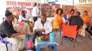 Agya Wadwo😃The Moment Akabenezer Chop Fufu 8Million,Meat 4.5Million In The Account Of USA Burger🤩