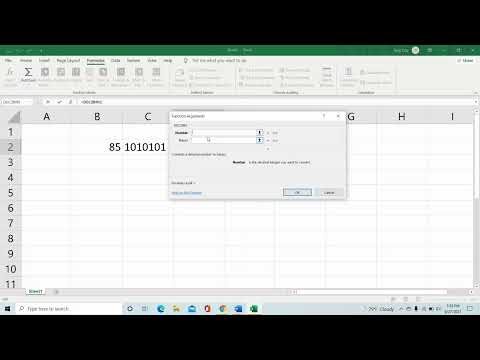 MS EXCEL DEC2BIN Function