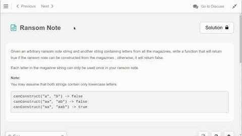 Ransom Note | May LeetCoding Challenge Day 3
