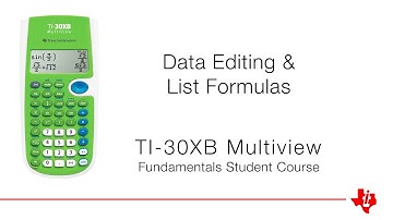 Data and List Formulas | TI-30XB Multiview Calculator | Fundamentals Course