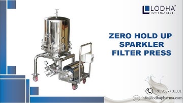 Zero Hold Up Sparkler Filter Press