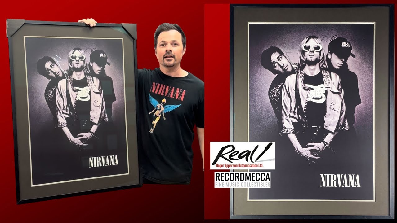 NIRVANA プロモーションフォト　激レア Nirvana Incredibly Rare Signed “In Utero” Promo Poster from