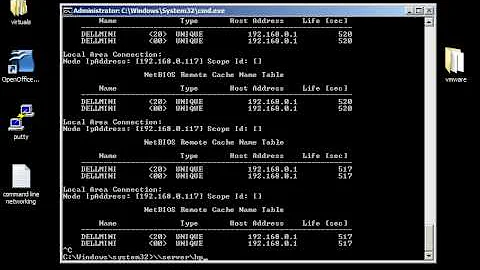 Windows command line networking: nbtstat