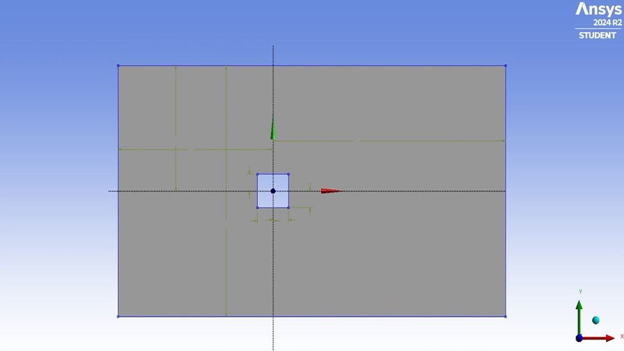 💯 Ansys Design Modeler Tutorial # 7 : 2D Square - YouTube