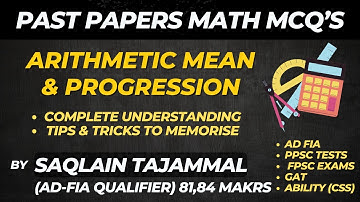 Crack the Code: Arithmetic Mean and Progression Questions from FIA Past Papers |  FPSC, FIA, PPSC