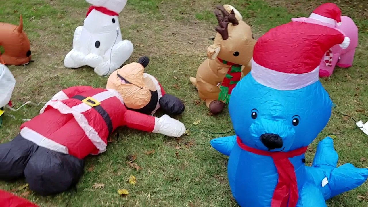 Christmas inflatables overflow! part 1 - YouTube