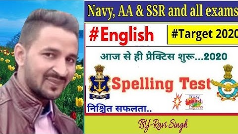 Mis-Spelt Words For Airforce & Navy BY Ravi Singh/Spelling Test/Top Spelling Errors By Ravi💯