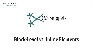 Block Level vs. Inline Elements (CSS tutorial)